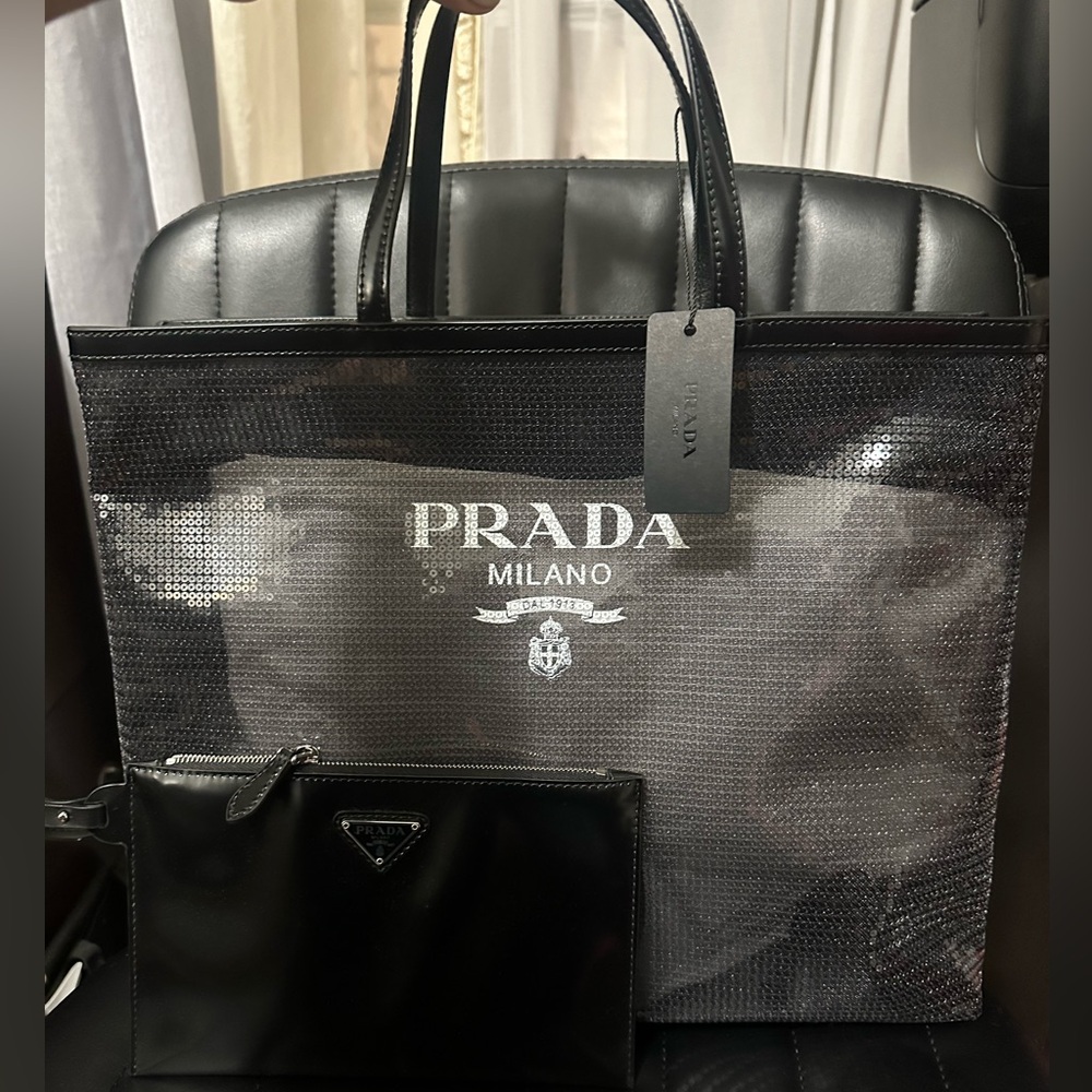 Prada sequin tote. Brand new